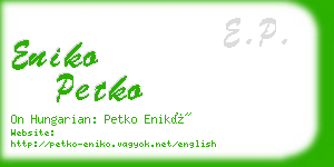 eniko petko business card